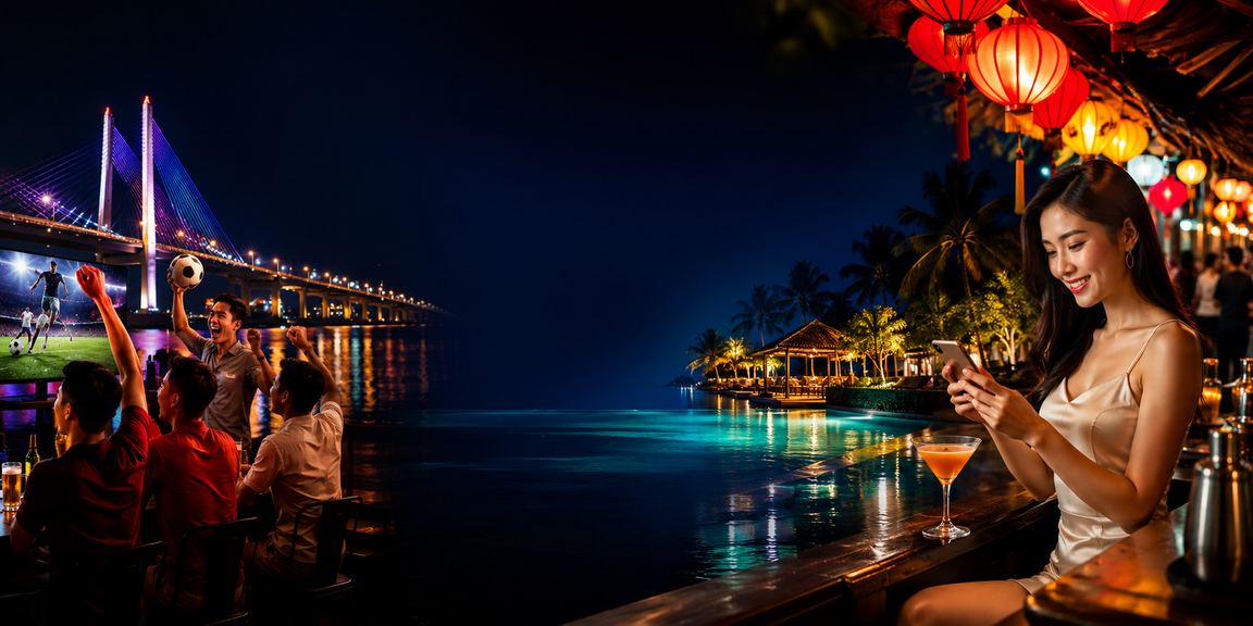 Người dùng tại chợ đêm Cần Thơ đặt cược casino trực tuyến trên điện thoại
